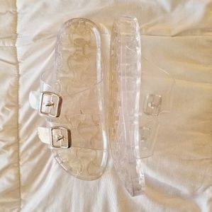 clear sandals
